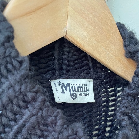 Show Me Your Mumu black chunky knit sweater - Picture 3 of 5